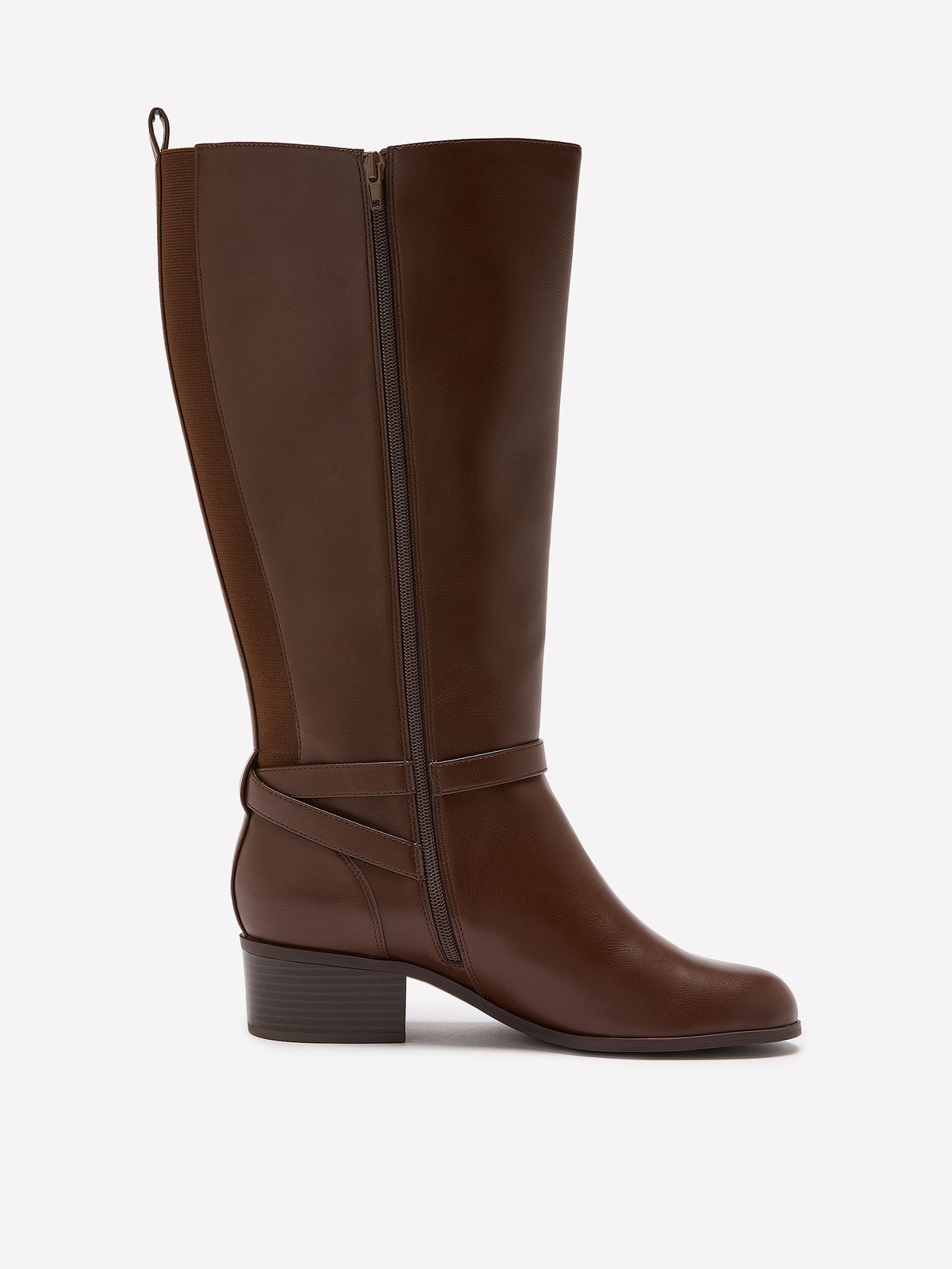 Wide Width, Diona Tall Extra-Wide-Calf Boot with Ankle Harness