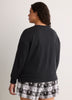 Black Long-Sleeve Pyjama Sweatshirt with Dalmatian Chest Print - Disney