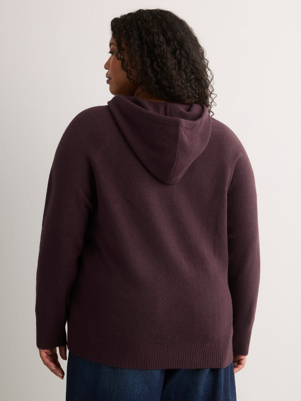 Straight Hooded Zip Sweater