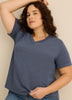 Responsible, V-Neck Boyfriend Tee with Slits