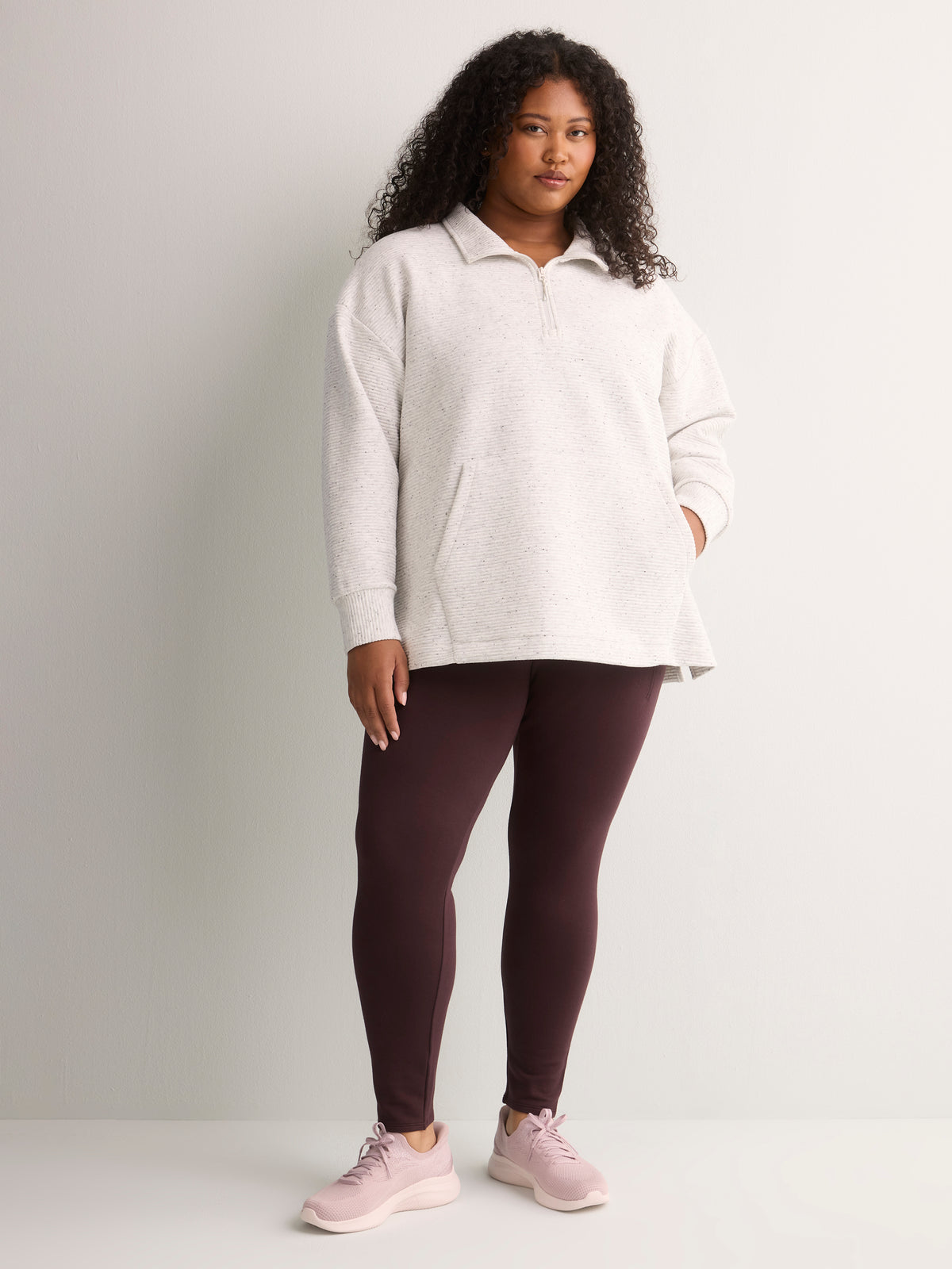 Long Nep Ottoman Half-Zip Sweatshirt - Active Zone
