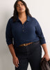 Responsible, Straight-Fit Long-Sleeve Ribbed Knit Polo Shirt