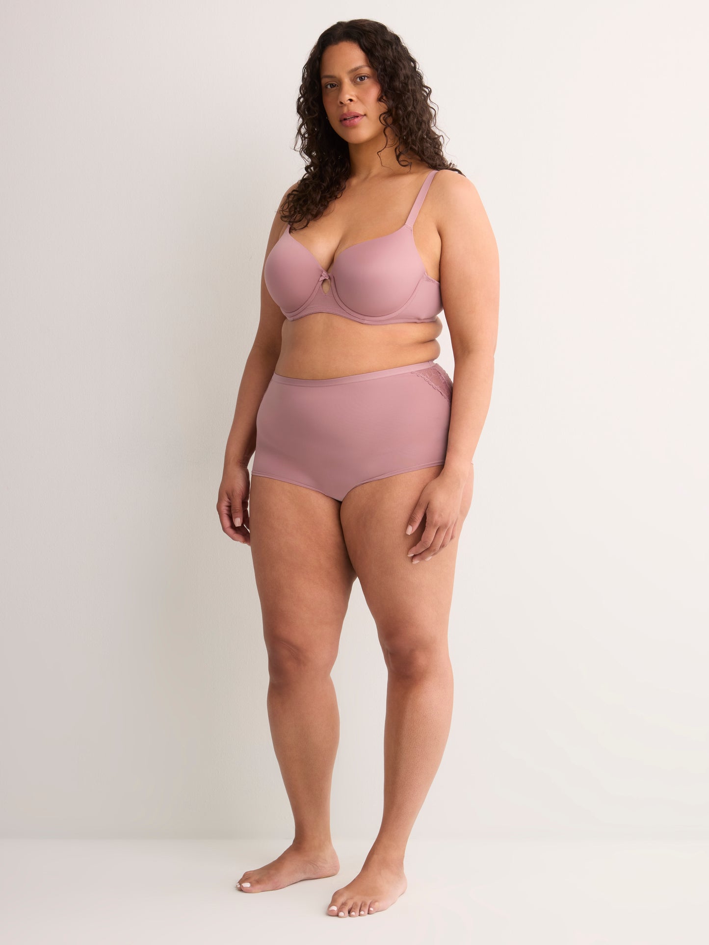 Microfibre Knit Boyshort with Lace - Déesse