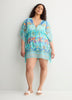 Printed Chiffon Caftan - Bleu by Rod Beattie