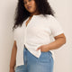 Short-Sleeve Rib Knit Cardigan
