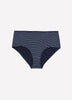 Navy Blue Cotton Full Brief with Stripes - tiVOGLIO