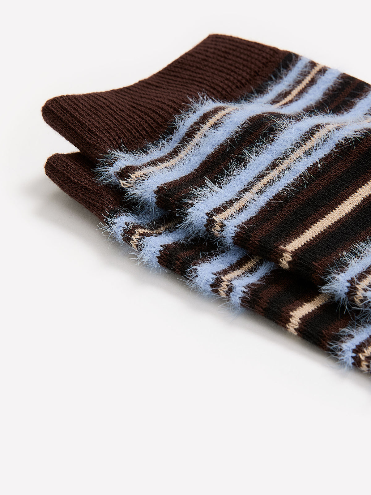Textured Striped Crew Socks