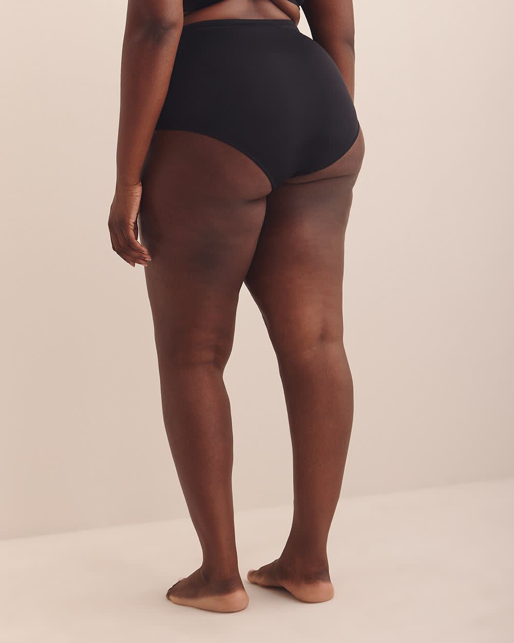 Culotte à maintien léger en microfibre avec insertions en mailles - Déesse Collection