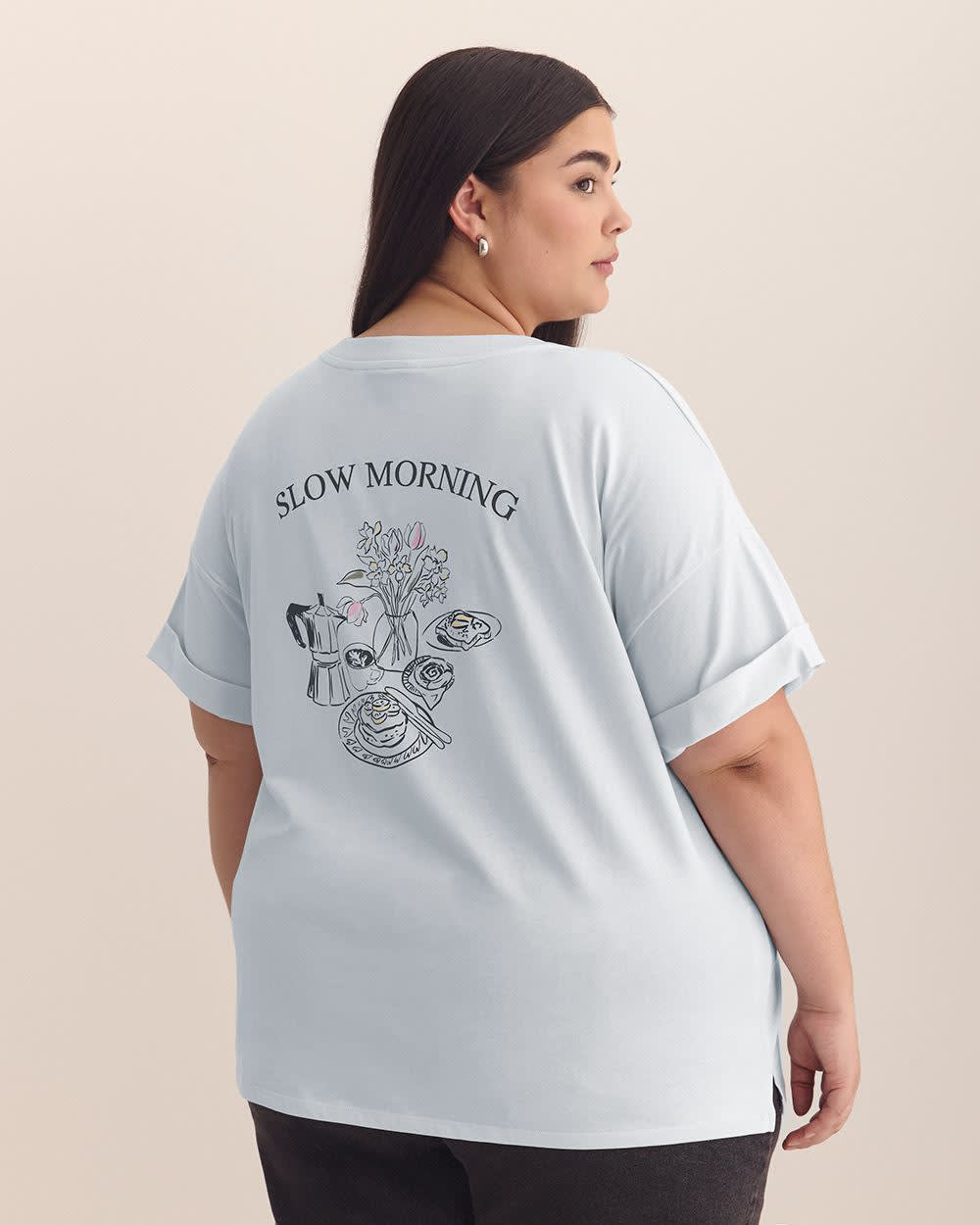 T-shirt col rond, coupe carrée - Essentiels PENN.