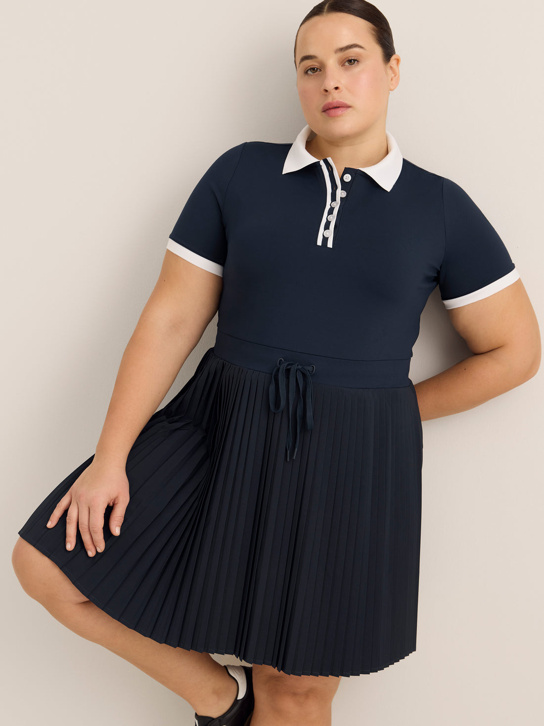 Active Zone plus size pleated polo tennis dress for women – Penningtons