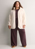 Long Hooded Mock-Neck Sherpa Jacket - Active Zone