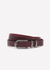 Purple Faux Leather Belt with Double Metal Loop
