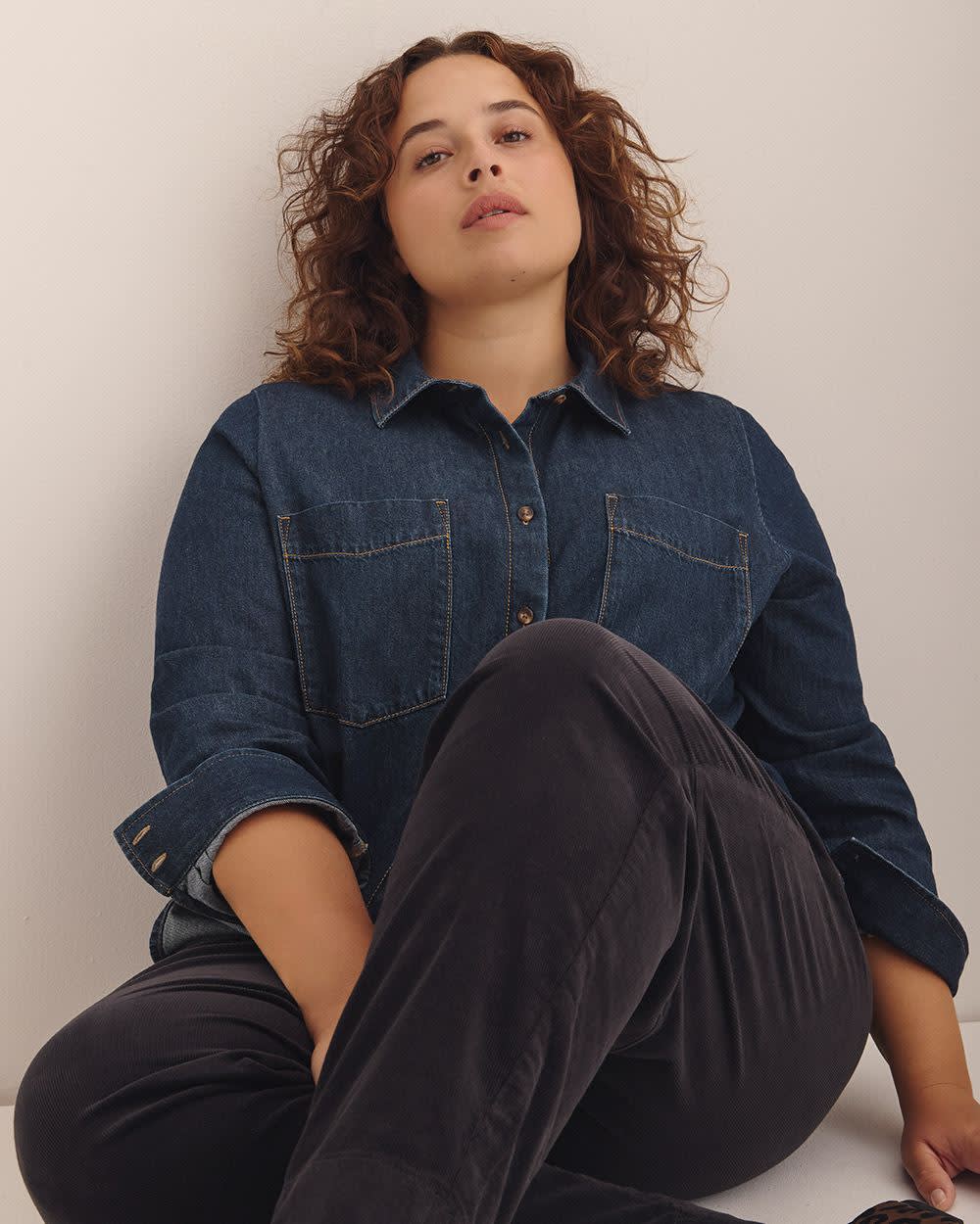 Pantalon de jogging en velours côtelé à  jambe fuselée