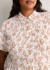 Responsible, Smocking Fit-and-Flare Shirt-Collar Blouse