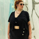 Linen-Blend Buttoned Skort