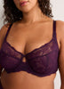Purple Lace Unlined T-Cup Underwire Bra - Déesse