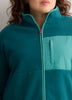Short Polar Fleece Jacket with Contrast Trim - Active Zone