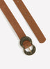 Denim Belt with Embellished Buckle