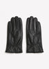 Gants en cuir noir avec clous décoratifs