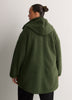 Long Hooded Mock-Neck Sherpa Jacket - Active Zone
