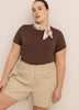 Linen Blend Pull-On Short