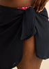 Black Crochet Pareo Swim Cover-Up Skirt