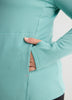 Green Long-Sleeve Half-Zip Textured Performance Pullover - Active Zone