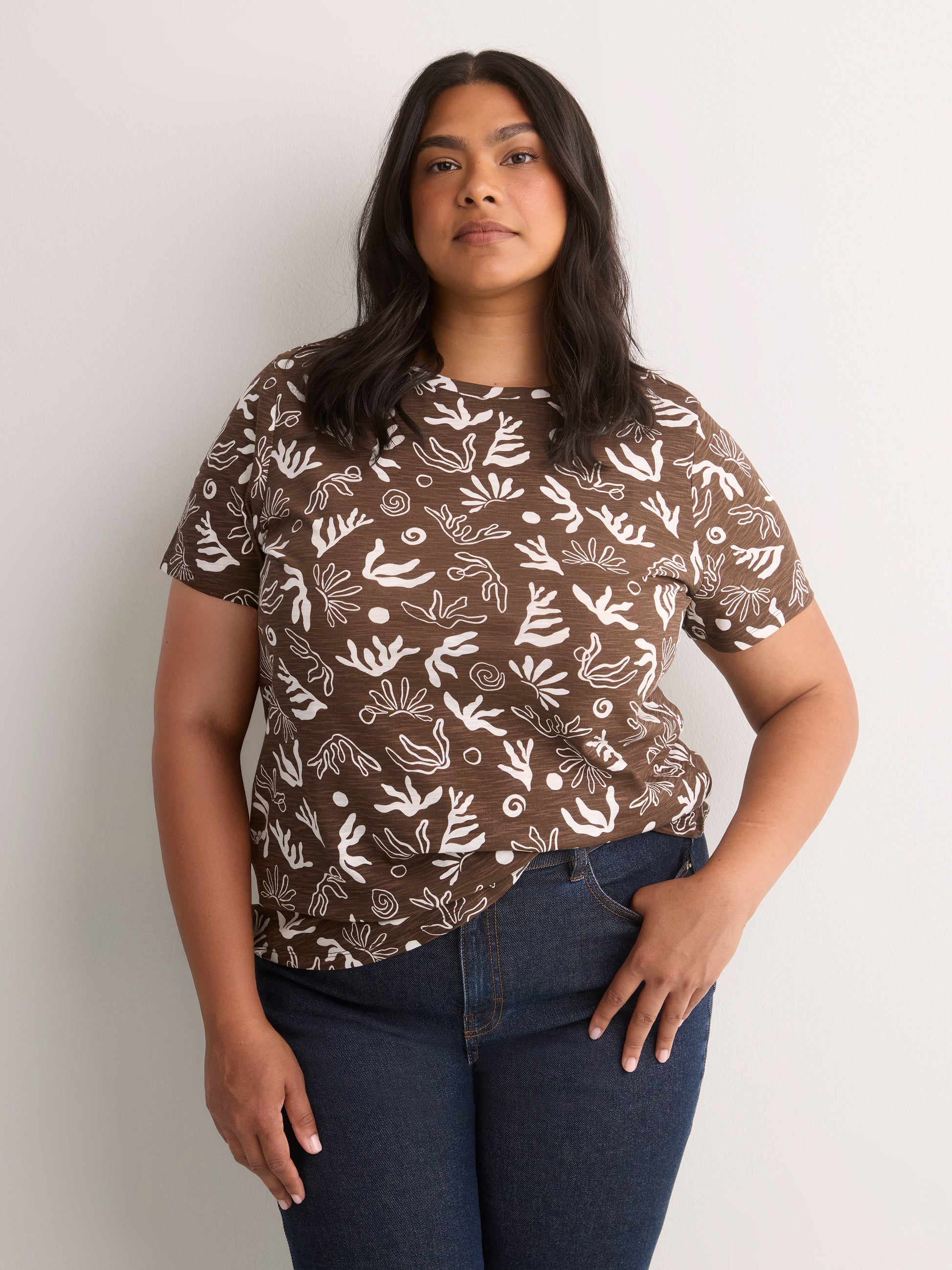 Curvy-Fit Short-Sleeve Crew-Neck Tee