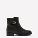 Extra Wide Width, Black Faux Leather Buckle Bootie