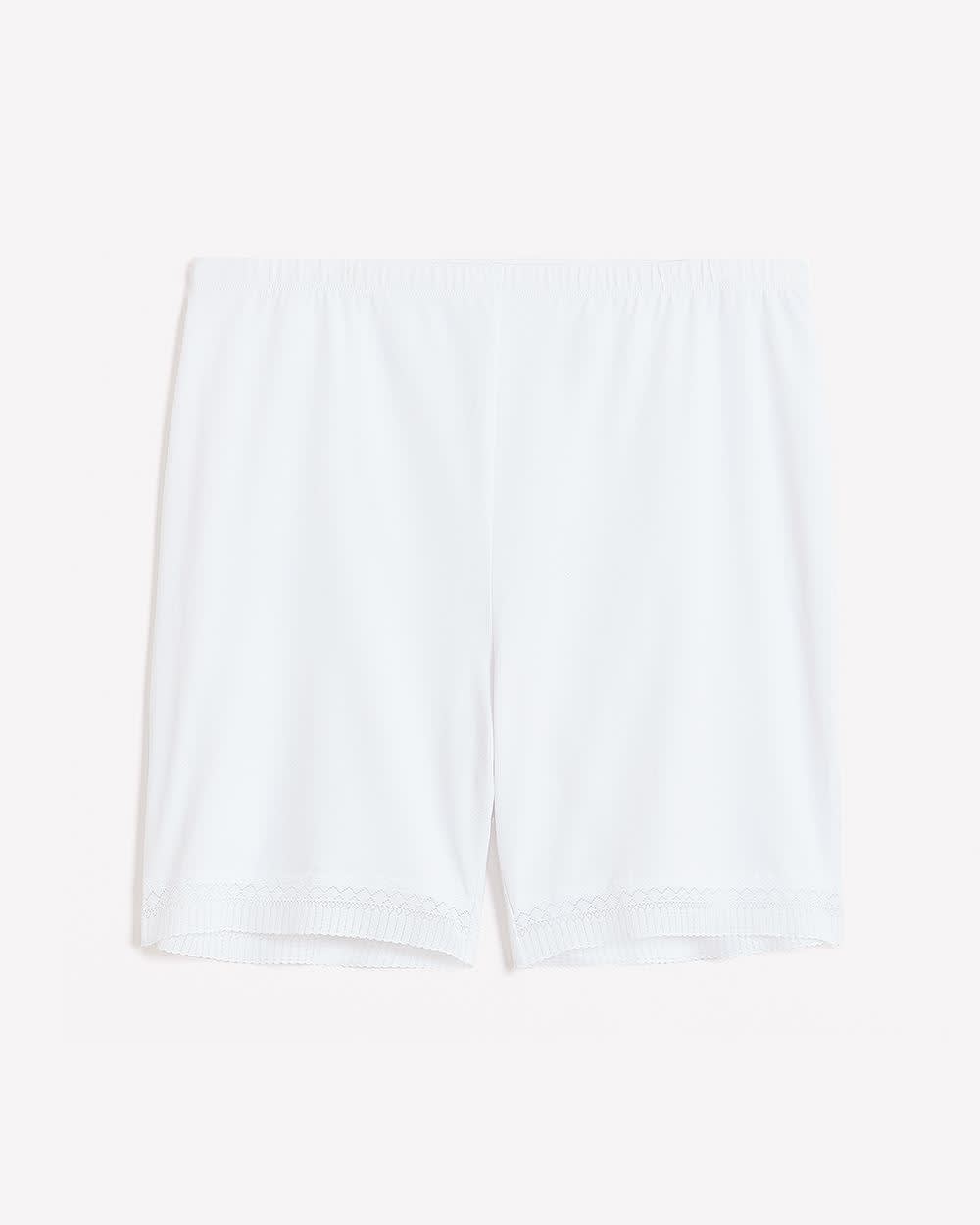 Long Leg Jersey Brief With Lace Trim - tiVOGLIO