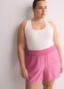 Linen Blend Pull-On Short