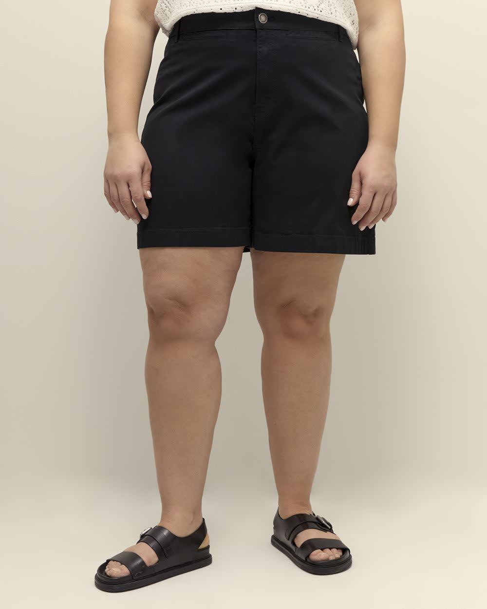 Short en coton, coupe galbée