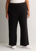 Responsible, Petite, Black High-Rise Wide-Leg Pull-On Knit Pant - Active Zone