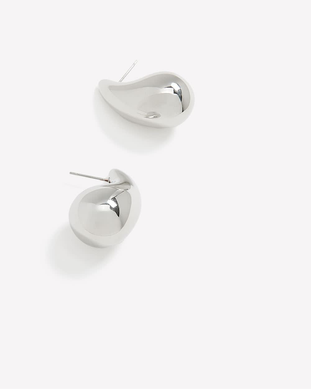 Boucles d'oreilles bulles argentées