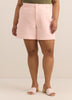 Lilac Curvy-Fit High-Rise Denim Shorts