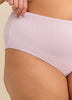 Lavender Light-Control Pointelle Brief with Lace Trim - ti Voglio