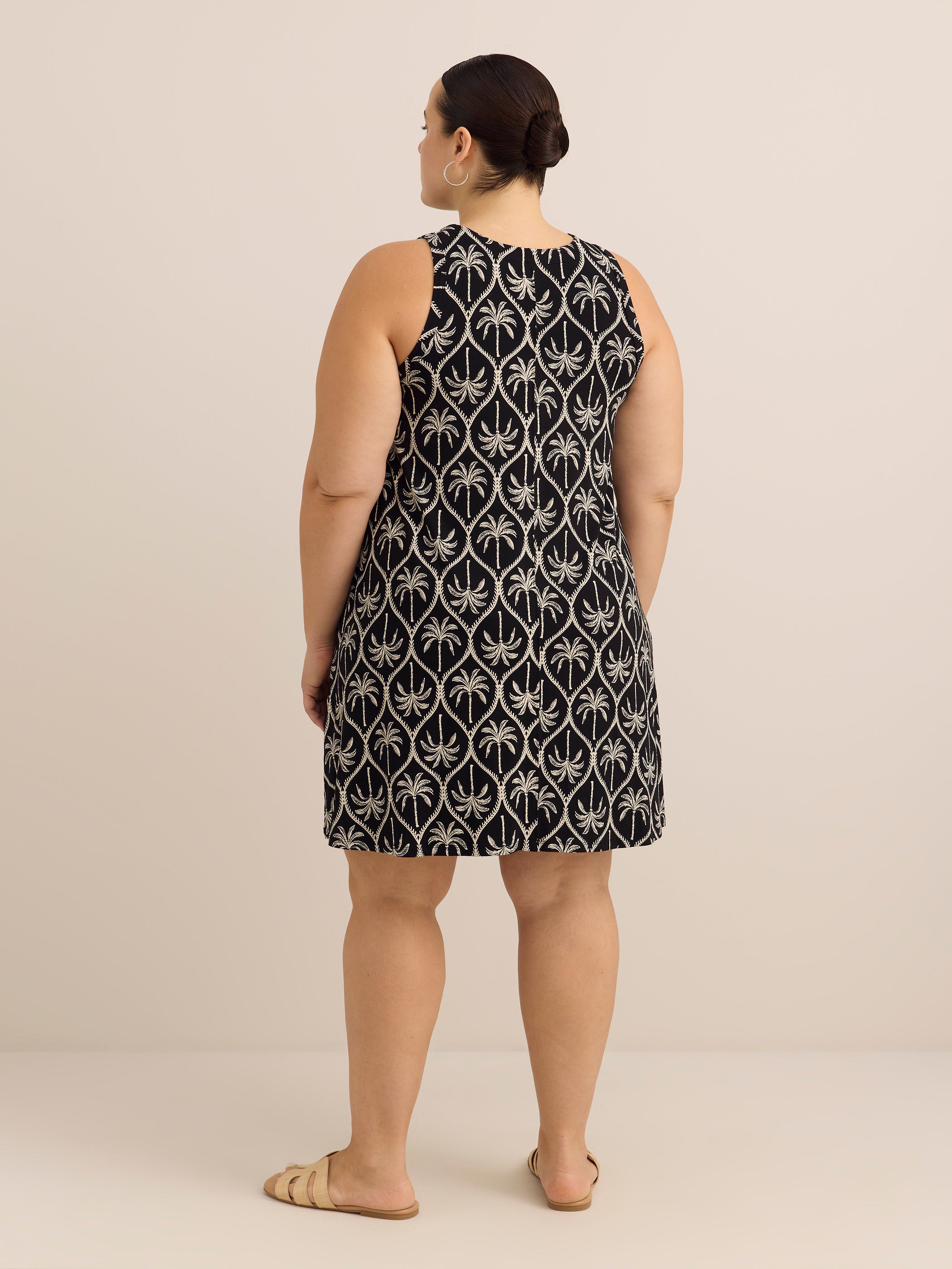 Responsible, Sleeveless Halter Swing Dress