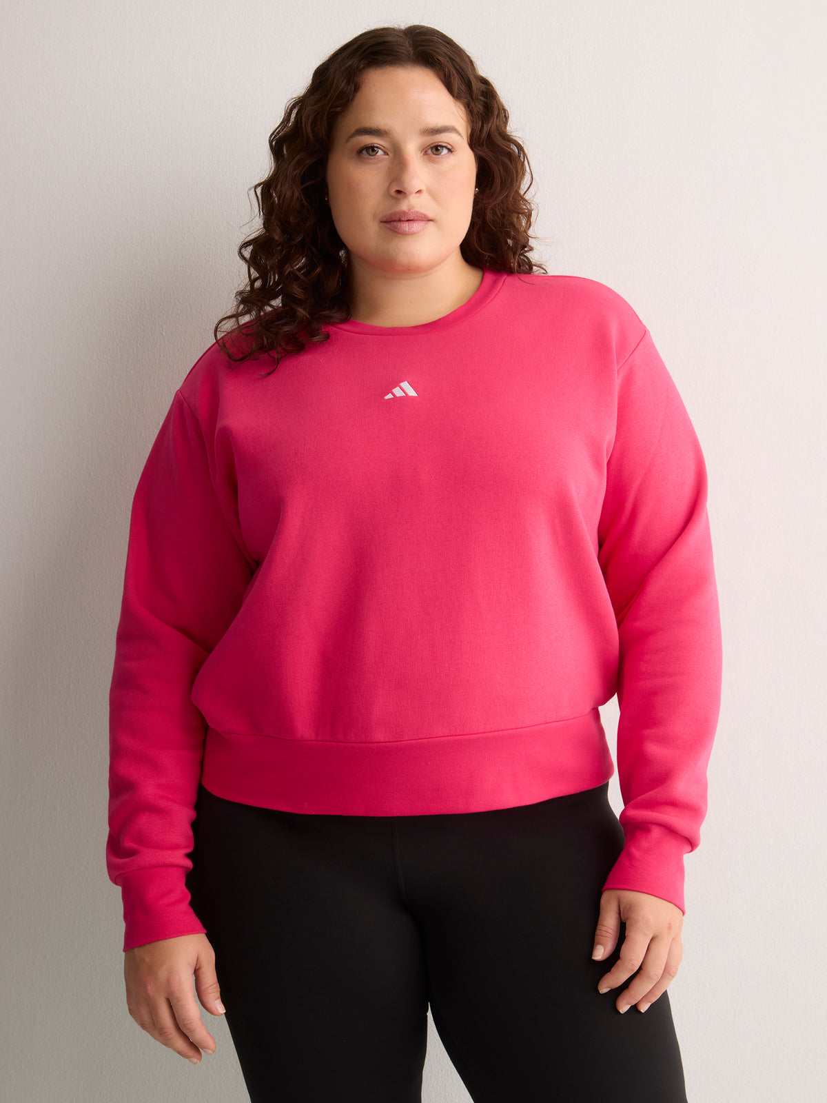 Pink Feel Cozy Fleece Sweatshirt with Small Logo - adidas