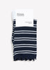 Chaussettes à rayures avec rebord ondulé