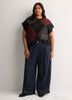Pleated Wide-Leg High-Rise Classic Denim Pant - d/C Jeans