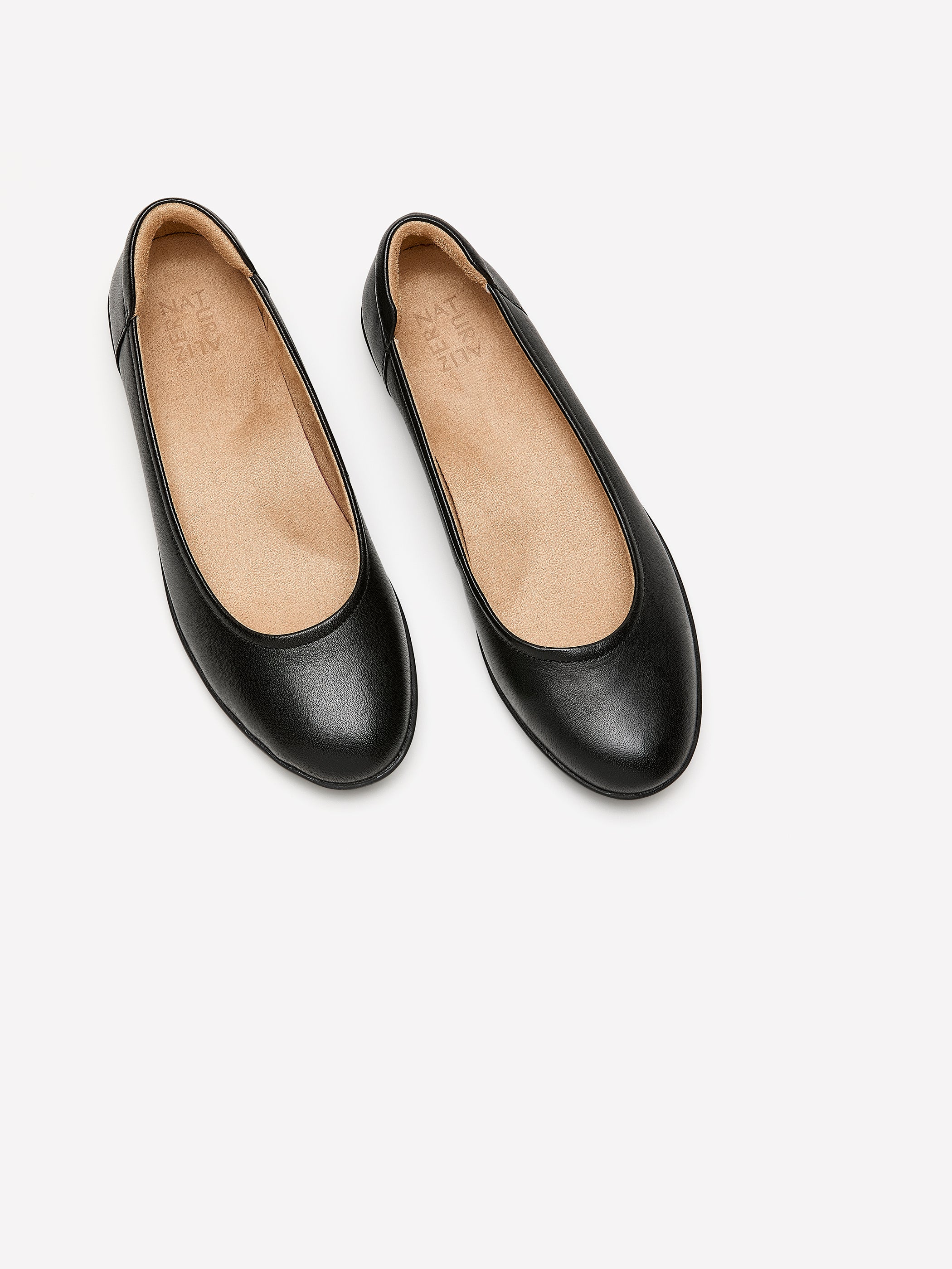 Wide Width, Black Flexy Ballerina Shoe - Naturalizer