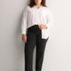 Responsible, Petite, Gray Straight-Leg Savvy Pant