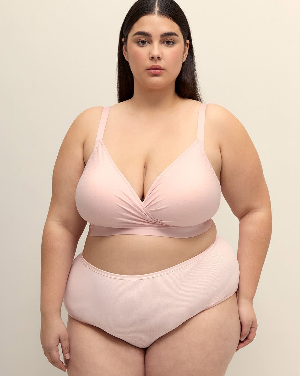 Soutien-gorge de détente rembourré rose, sans armatures - Déesse Collection