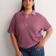 Crochet Waffle Polo Shirt - Active Zone