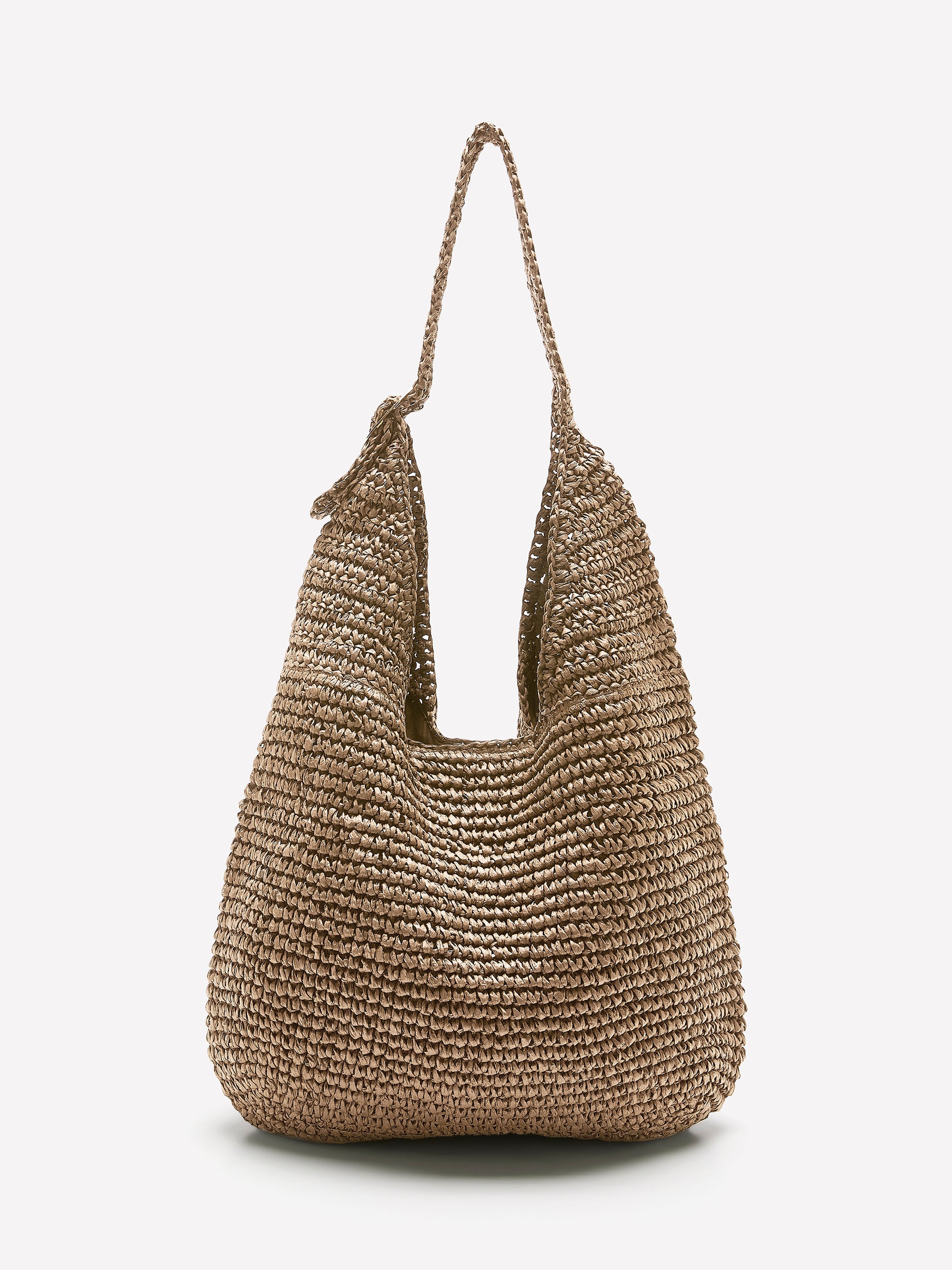 Straw Tote Bag with Buckle Strap