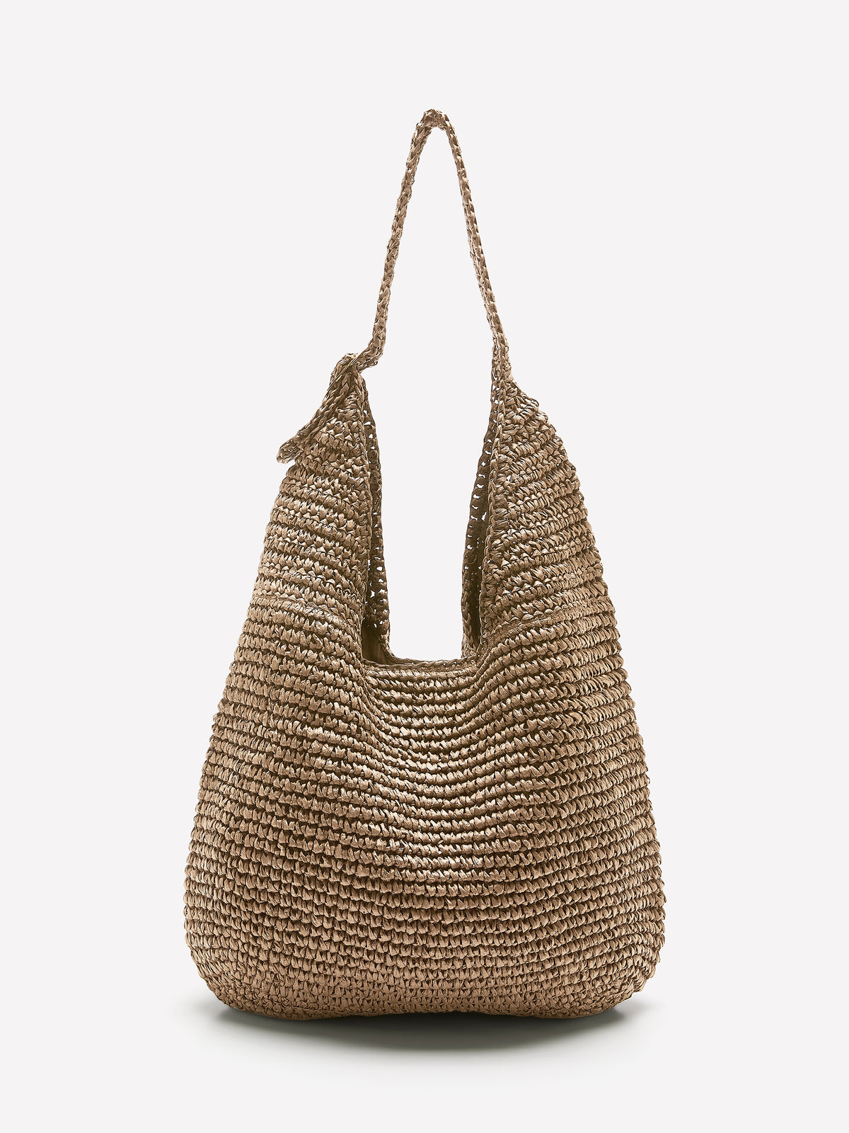 Straw Tote Bag with Buckle Strap