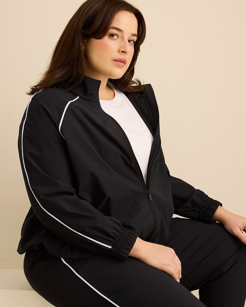 Knit Zip Front Track Jacket - Active Zone | Penningtons