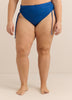 Blue Satin High-Rise Swim Brief with Side Ties