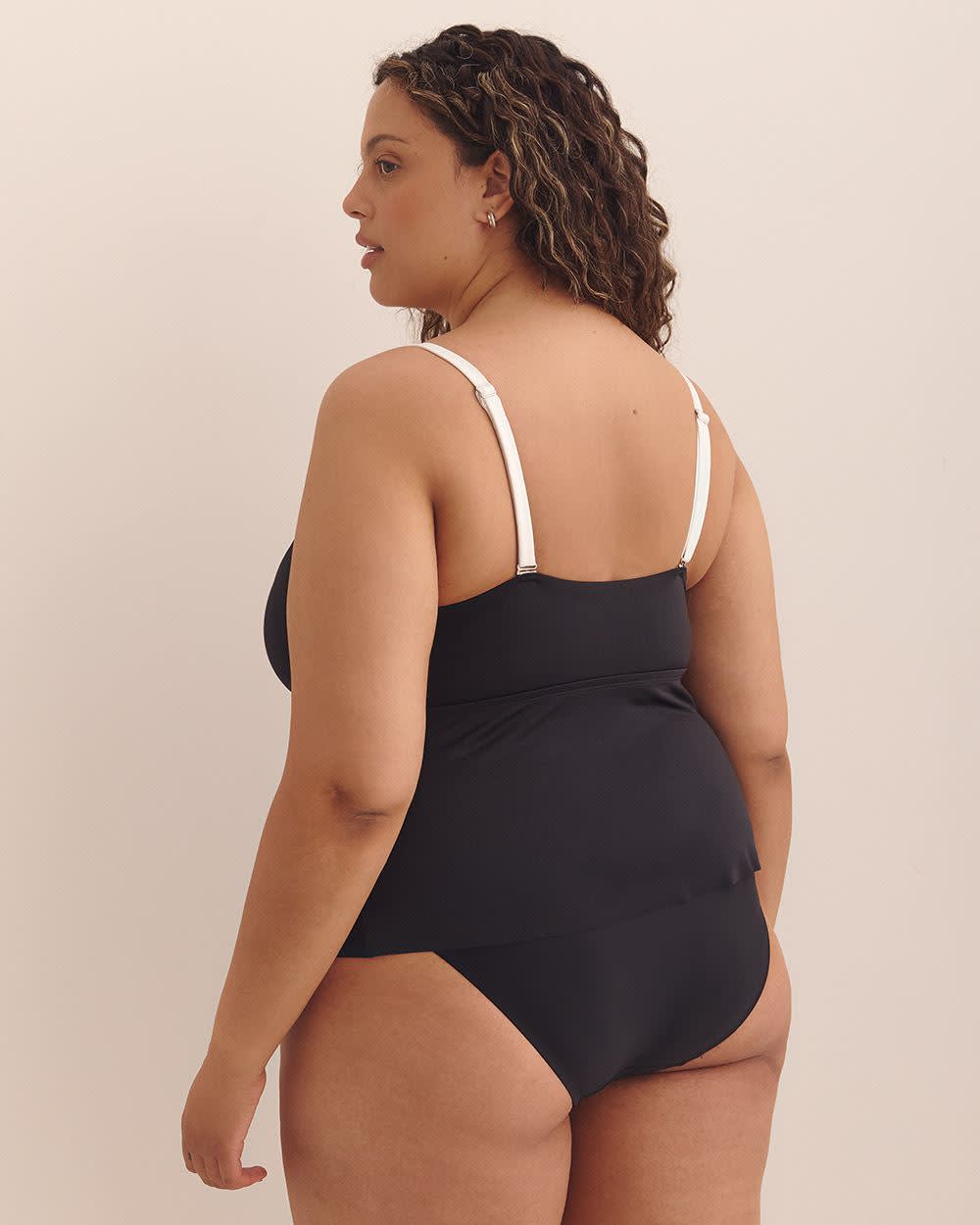 Haut de tankini bicolore avec anneau