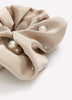 Large Hair Scrunchie with Pearl Studs